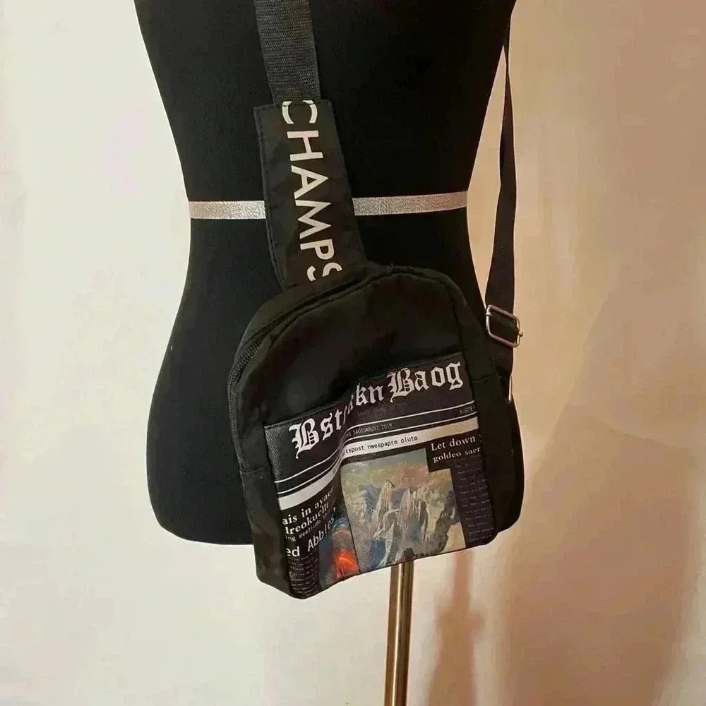 Black Unisex Satchel
